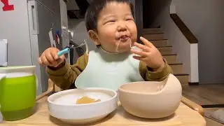【2歳】おいちい！初めてのおでん [2 years old] First oden