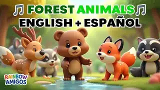 Learn Forest Animals Song in English and Spanish | Bilingual Song for Children