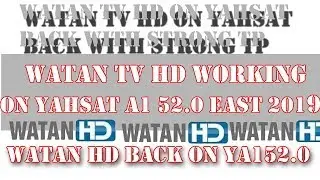 WATAN TV HD YAHSAT A1 52.2 UPDATES TODAY 2019 WORKING |watan hd tv afghanistan