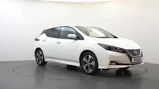 100% Electric Nissan LEAF 40KW N-Connecta in Arctic White at Western and Barnetts Nissan