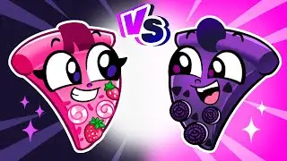 Black VS Pink Pizza 🍕🖤🍕🩷🍕SUBSCRIBE for Funny Kids Songs And Nursery Rhymes&hearts;️