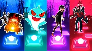 CHOO CHOO CHARLES vs BABY SHARK vs HOTEL TRANSYLVANIA vs TITAN SPEAKERMAN  - Tiles Hop