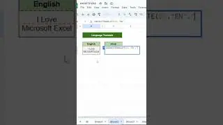 Google translate formula in Excel #excel #translation #exceltips #exceltutorial #google #translating