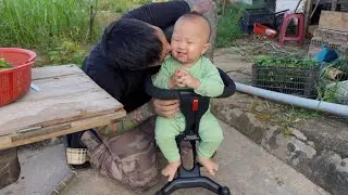 Single father raising children alone. Renovating the vegetable garden to improve meals.