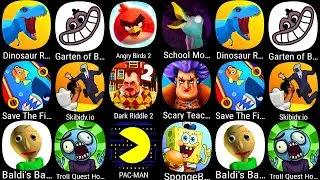 Dinosaur Rampage, Garten of Banban, Angry Birds, Pounch Kick Duck, Save THe Fish, Skibidi.io