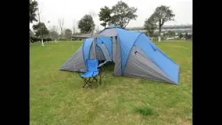 Double Layers 6 Man Family  Camping Tent with 2 Sleeping Room & 1 Living Room