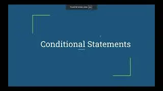Conditional Statements using Python