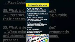 Postcolonial Studies - 5 Important Questions about Postcolonial Literature #shorts #postcolonialism