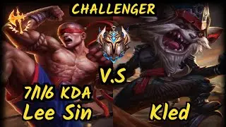 LDLC Djoko (LEE SIN) vs KLED - 7/1/6 KDA JUNGLE CHALLENGER GAMEPLAY - EUW v9.7
