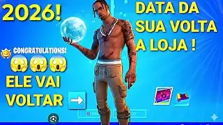 Travis Scott Skin Voltando NOVIDADES !DATA EM QUE ELE VOLTA PRA LOJA DE ITENS - / Fortnite 2026!