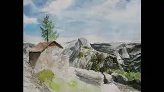 Watercolor Demo Yosemite Half Dome - Slideshow