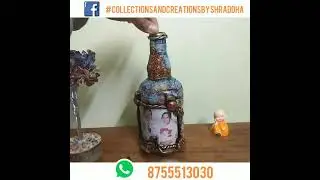 Decorative bottle / Clay Bottles / Photo Bottle /Brick Bottle