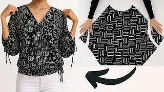 ✅Пошив блузки своими руками ✂️🍁Стильная блузка | Легко сшить, удобно носить