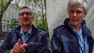 GERMAN FEDERAL POLICE SAY NOT ALLOWED, AND DEMAND I STOP FILMING!!!! - German Embassy London 🇩🇪