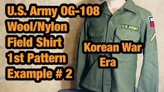 OG-108 Wool/Nylon Field Shirt 1st Pattern 1954 Korean War Era￼￼