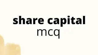 share capital mcq