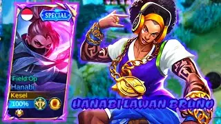 HANABI ROTASI BANTU WAR NINGGALIN BRUNO‼️BEST BUILD HANABI 2025