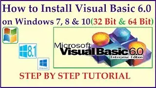 How to install visual basic 6.0 on windows 7,8 &10 (32 bit & 64 bit OS) Step by Step-Error Free