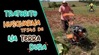 Testando TRATORITO HUSQVARNA no SOLO DURO! Motocultivador Husqvarna TF545DE