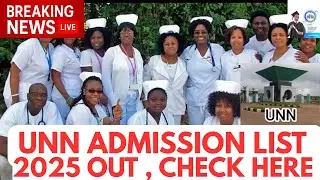UNN 2025 ADMISSION LIST IS OUT ,,CHECK IT HERE,,,ACCEPT THE ADMISSION IMMEDIATELY ..CONGRATULATIONS
