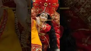 Divine Goddess Idol Decoration | Traditional Red & Gold Attire #radhakrishna #radhakrisnamasti