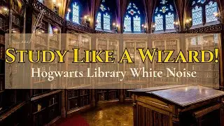 ✨Hogwarts Library Fire Crackling Noise | Study Like a Wizard | 1 Hour of Magical Ambience✨