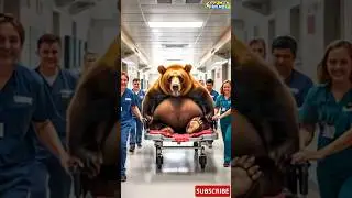 A pregnant bear rescued by rescue team AI #humanity #bear #treatment #bearhelp #animals #pragnant