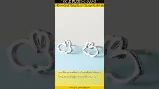 Silver Gold Plated Easter Bunny Rabbit Studs Earrings Farm Animal Kids