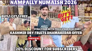 BUY 1 GET 1 FREE 😱 | Kashmir Dry Fruits | Nampally Numaish 2026 |20% OFF for Subscribers#exhibition