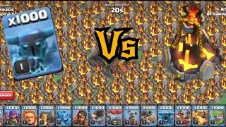 Max Level 1000 Power P.E.K.K.A Vs Max Level 1000 Inferno Tower Attack  #clashofclans #urcristiano 