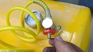 How to fill a portable air tank hands free