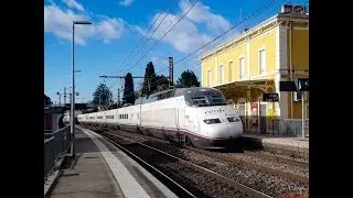 Transit rapide de trains variés en gare de Vergèze-Codognan