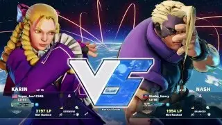 Street Fighter V: Super_Jon12345 (Karin) vs. Kimbo_Henry (Nash) FT3
