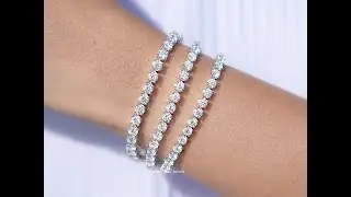 Round Cut Eco Friendly Diamond Tennis Bracelet
