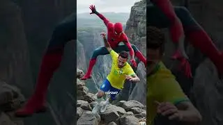 😱 Guess Who Saved Neymar?!🕷#shorts #spiderman