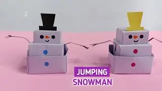 Jumping Snowman | Origami | Game From Paper 