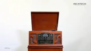 Ricatech RMCT305 Universal wooden table, compatible with all RT turntables and table-top jukeboxes