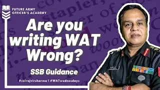 SSB: WAT RESPONSE ANALYSIS (Part 1) | Guidance by Col Rajvir Sharma