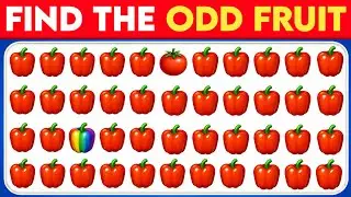 Find the Odd One Out 🥕🍎 | Fruits & Vegetables Brain Challenge | 25 Tricky Visual Puzzle | Quiz Eagle