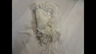 White Lace fabric book with pockets. featuring @ks4u.net  *Sold*