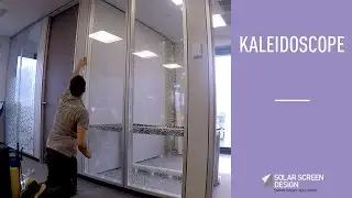 Installation of the Kaleidoscope decorative window film by Solar Screen