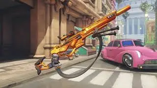 Overwatch | Sniper Ana Skin Spotlight + Golden Weapon | All Cosmetics & Gameplay | Archives 2020