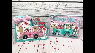 The Stamps of Life | LoveBear2Stamp and Valentine Truck w/Bears Dies  | 2 Card Tutorial
