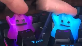 My custom glowing Ditto keycaps