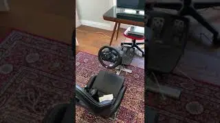 Logitech g920 steering wheel, pedals, gearbox fitted on playseat