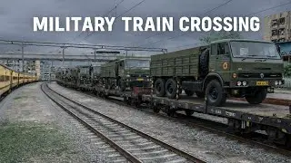 REPUBLIC DAY SPECIAL : MILITARY TRAIN CROSSING | INDIAN RAILWAYS TRAIN SIMULATOR