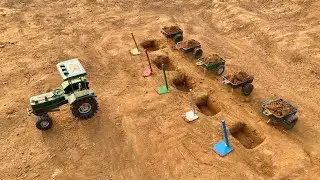 Came to the pit in a tractor trolley to take soil