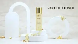 24K Gold Toner refines pores with Peptides, Niacinamide, Hyaluronic Acid. Enhances skin elasticity