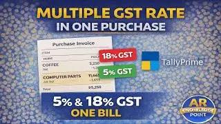 Tally Prime में एक ही Purchase Entry में Multiple GST Rate कैसे लगाएं | Step by Step Complete Guide|