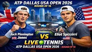 Jack Pinnington Jones vs Eliot Spizzirri 🎾LIVE TENNIS ATP Dallas USA Open 2026 | Round Of 16